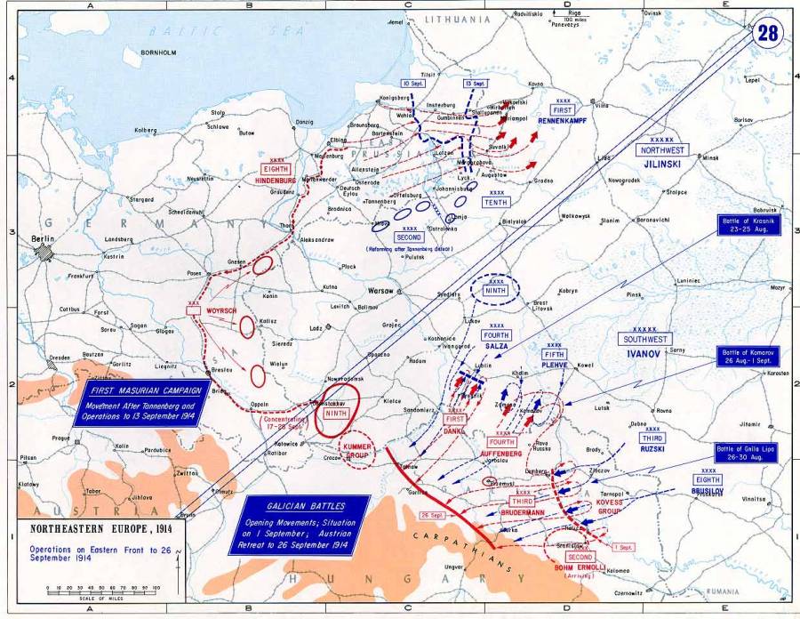 hu? Operations on the Eastern Front to 20 September 1914